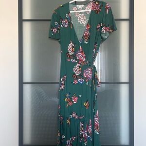 Grace & Lace Floral Wrap Maxi Dress- Size Large